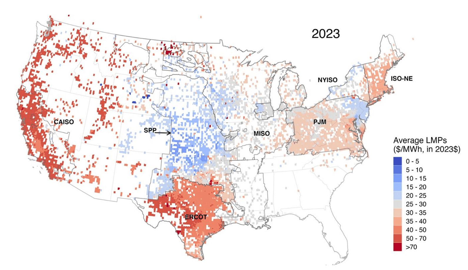 Figure 3: 2023 Average Locational Marginal Prices